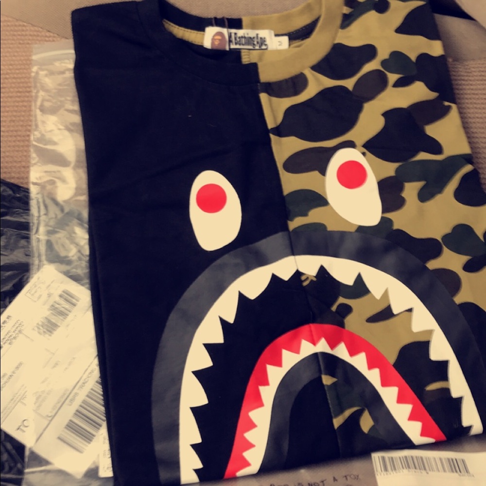 Bape half camo t